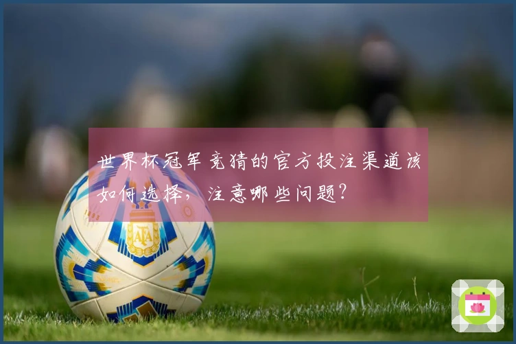 世界杯冠军竞猜的官方投注渠道该如何选择，注意哪些问题？
