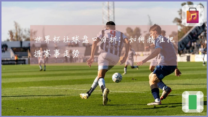 世界杯让球盘口分析：如何精准把握赛事走势